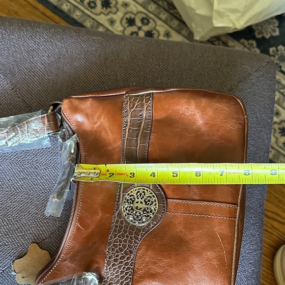 NWT Giani Bernini Brown Leather Shoulder Bag/Purse - Picture 8 of 8